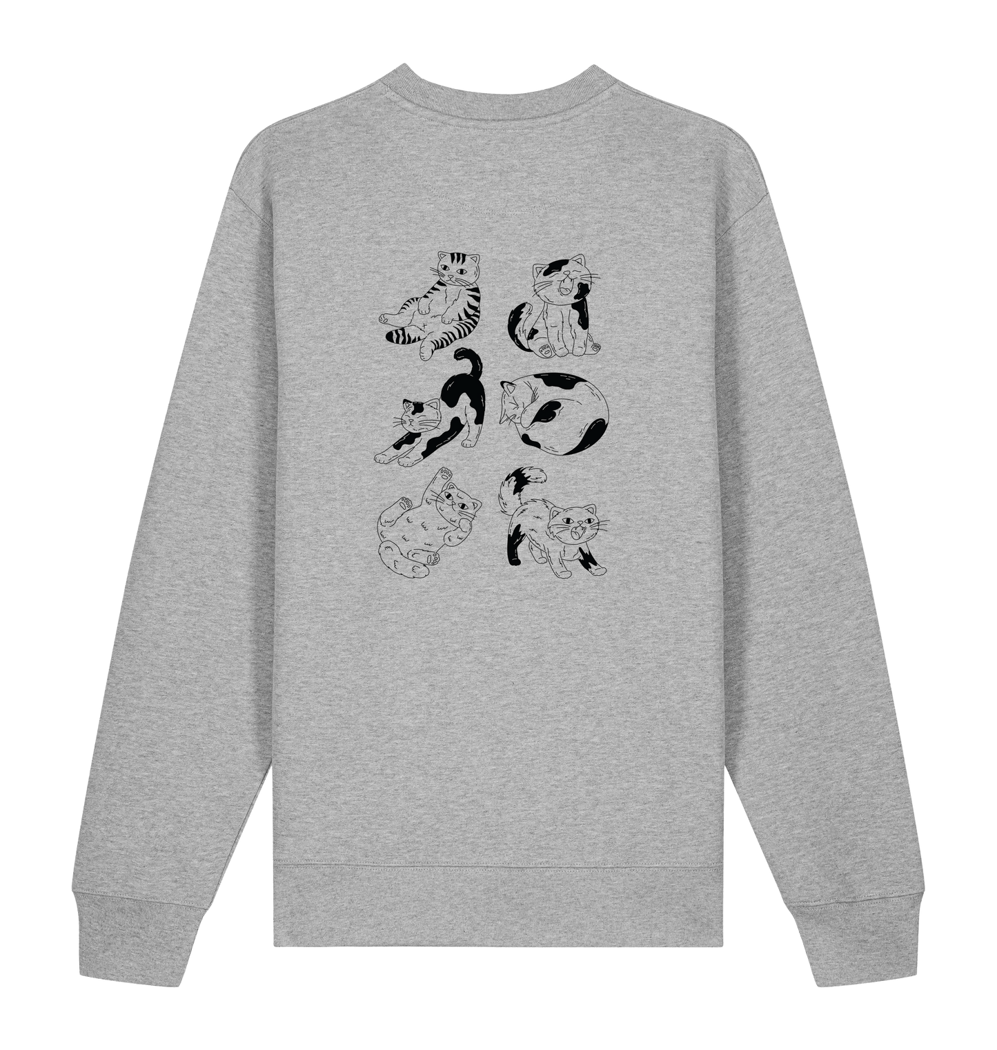 Heather Grey Printed Sweater Back