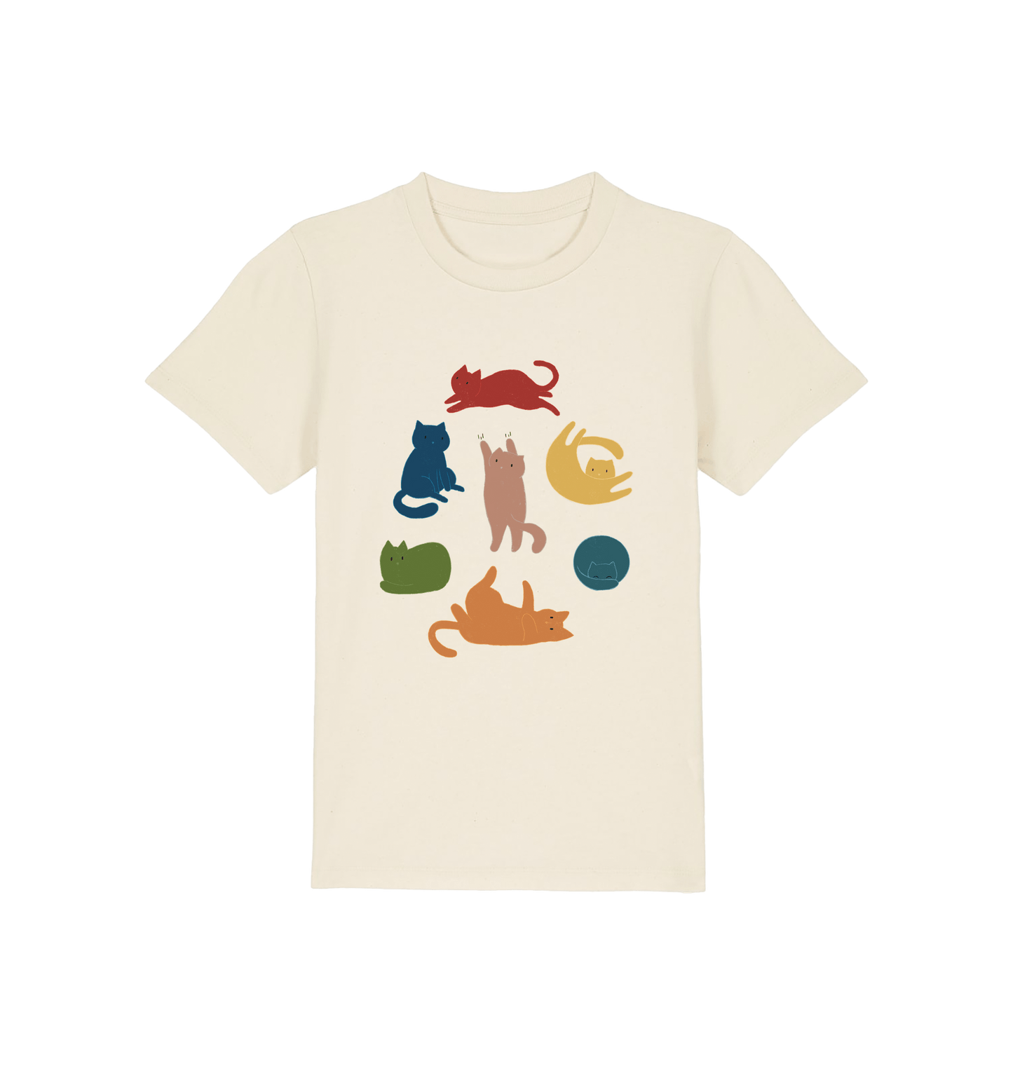 Natural Raw Printed Kids T-Shirt Front