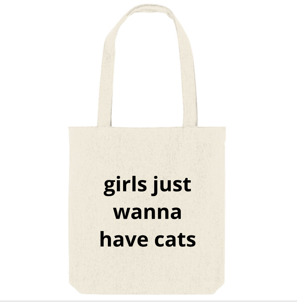 Grappige katoenen tas voor vrouwen die katten boven alles verkiezen