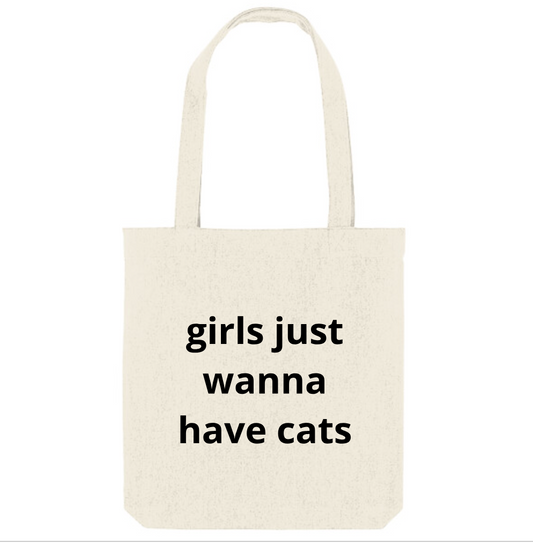 Grappige katoenen tas voor vrouwen die katten boven alles verkiezen