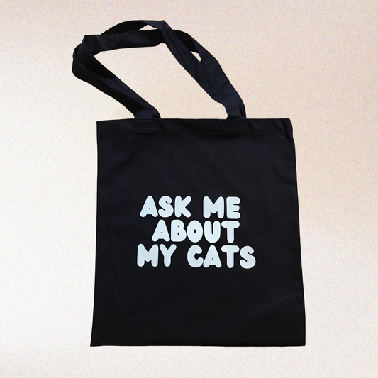 Duurzame katoenen tas voor wie graag over katten praat
