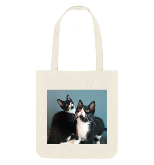 Maak nu je eigen katoenen totebag, met foto van jouw liefste kat op en neem het overal mee naartoe!