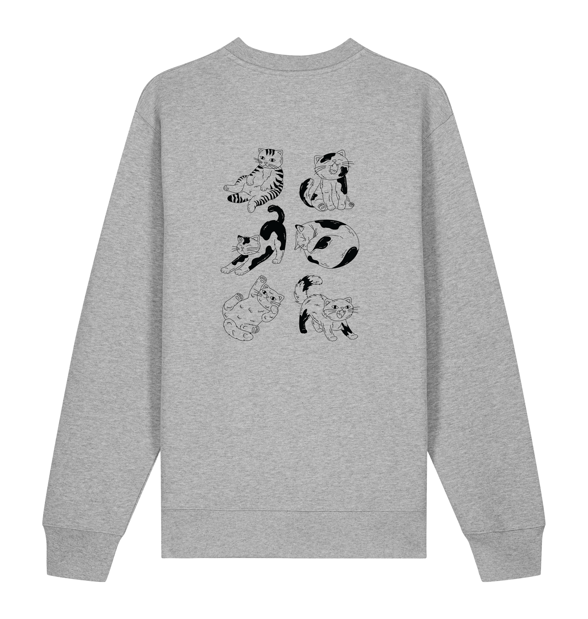 Heather Grey Printed Sweater Back