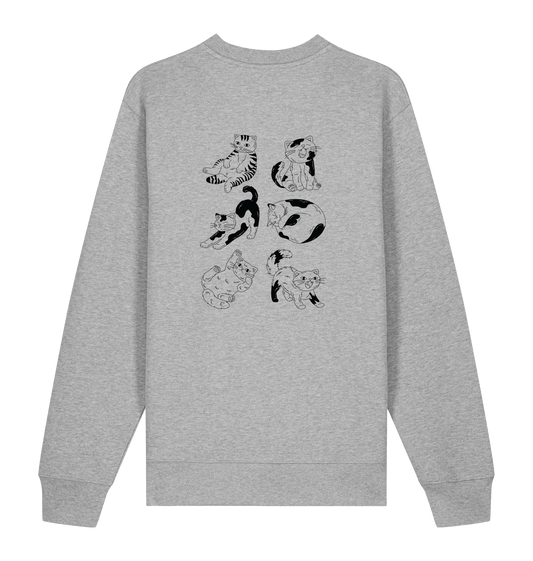 Heather Grey Printed Sweater Back