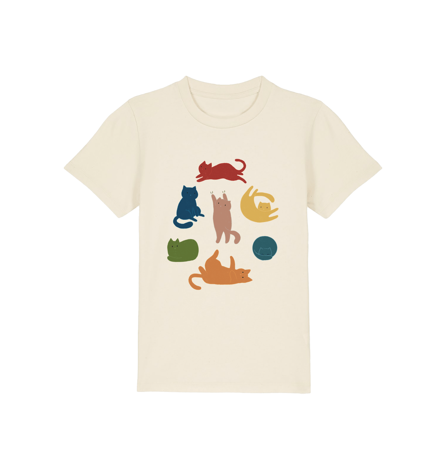 Natural Raw Printed Kids T-Shirt Front