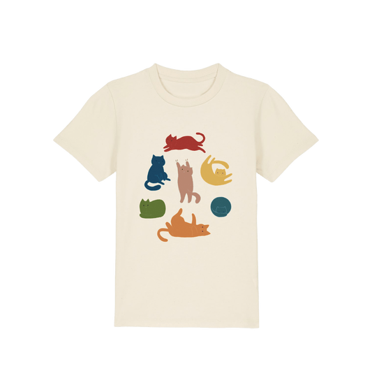 Natural Raw Printed Kids T-Shirt Front