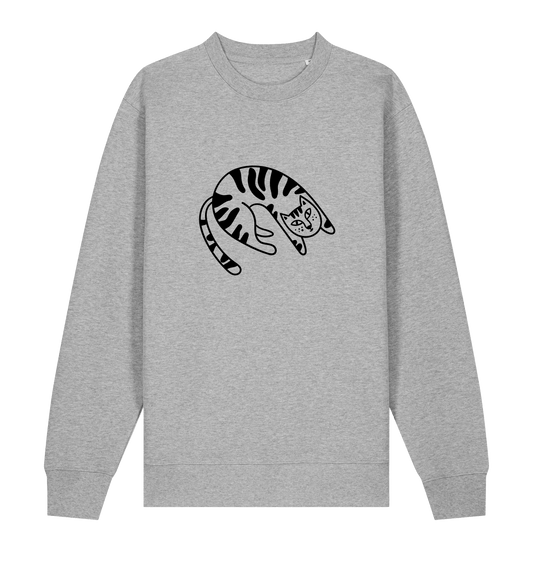 Heather Grey Printed Sweater Front