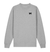 Heather Grey Printed Sweater Front