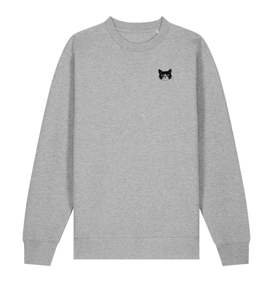 Heather Grey Printed Sweater Front
