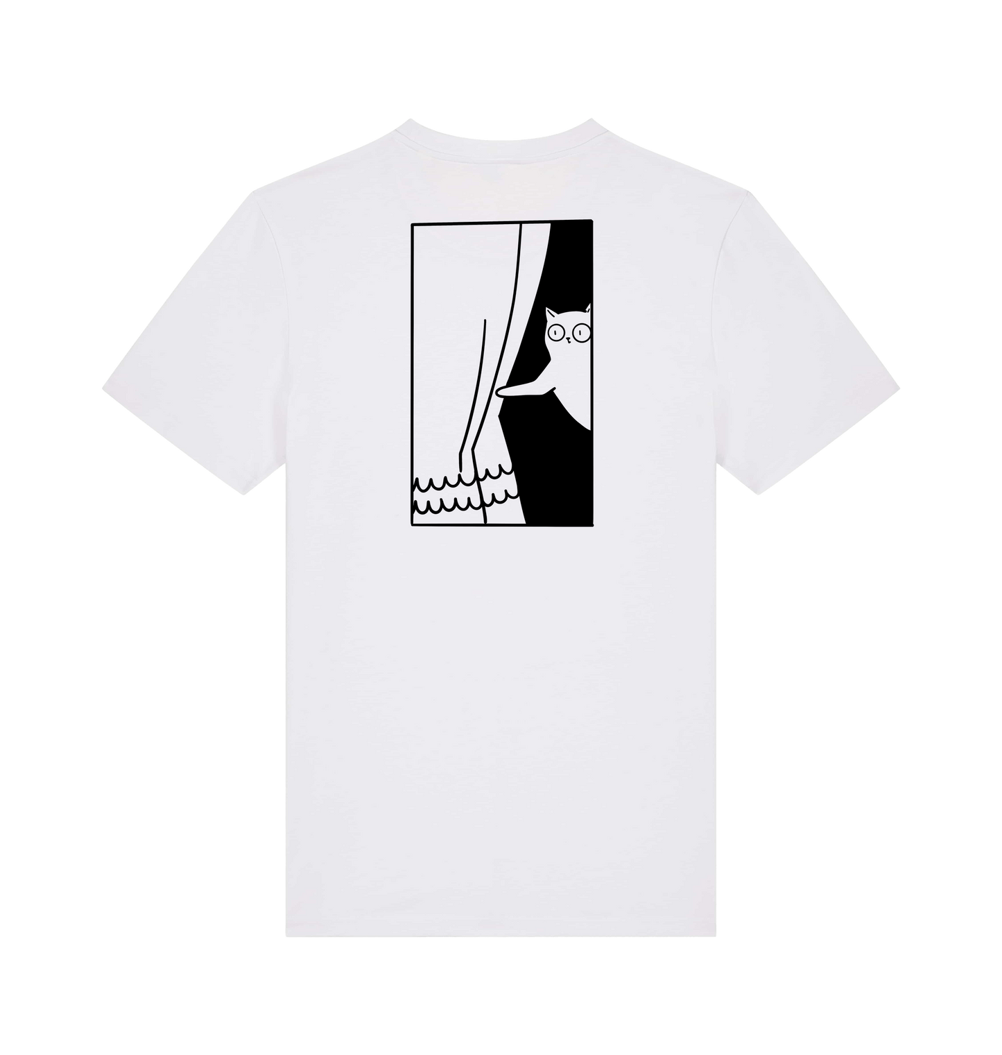 White Printed T-shirt Back