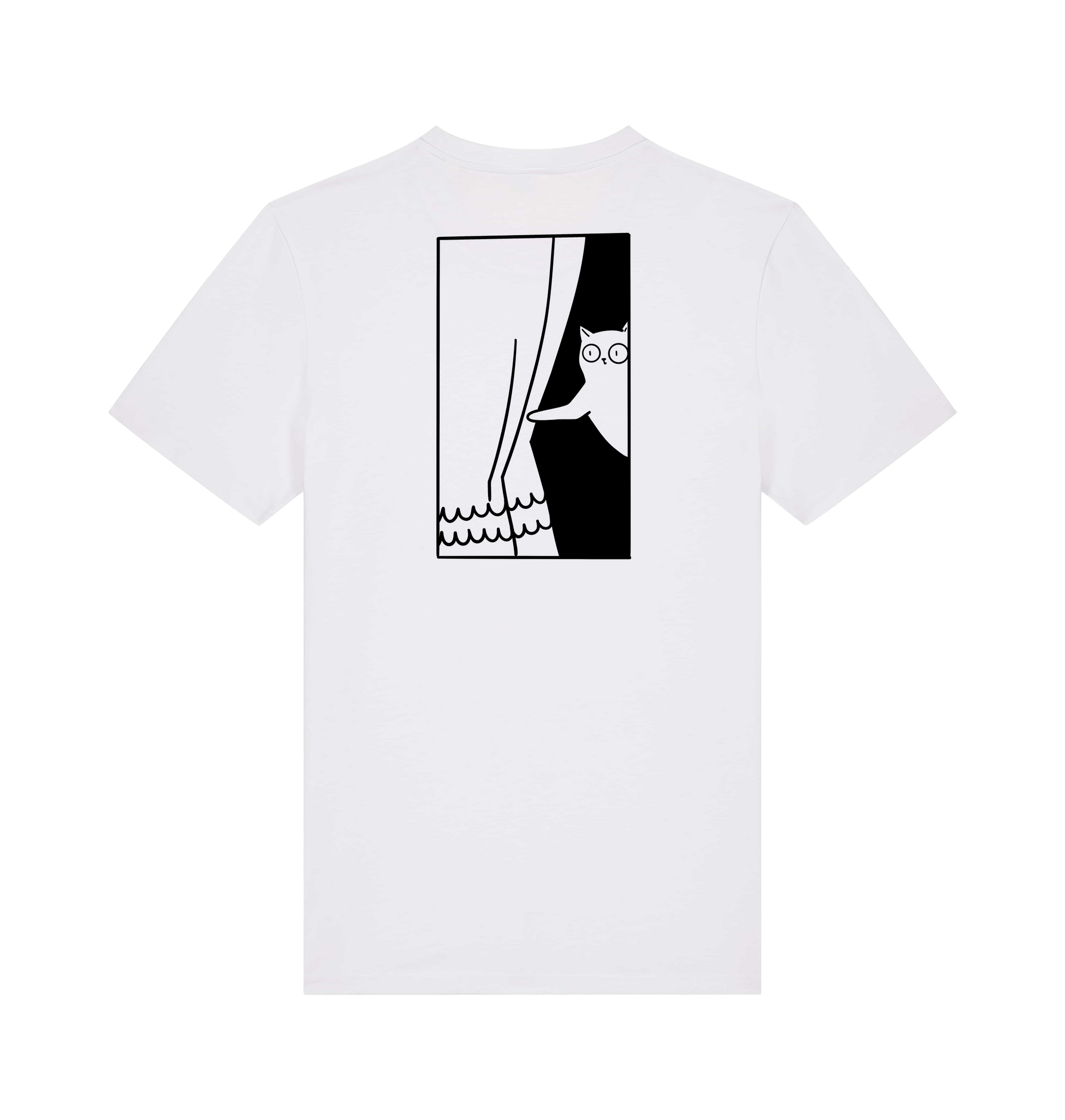 White Printed T-shirt Back