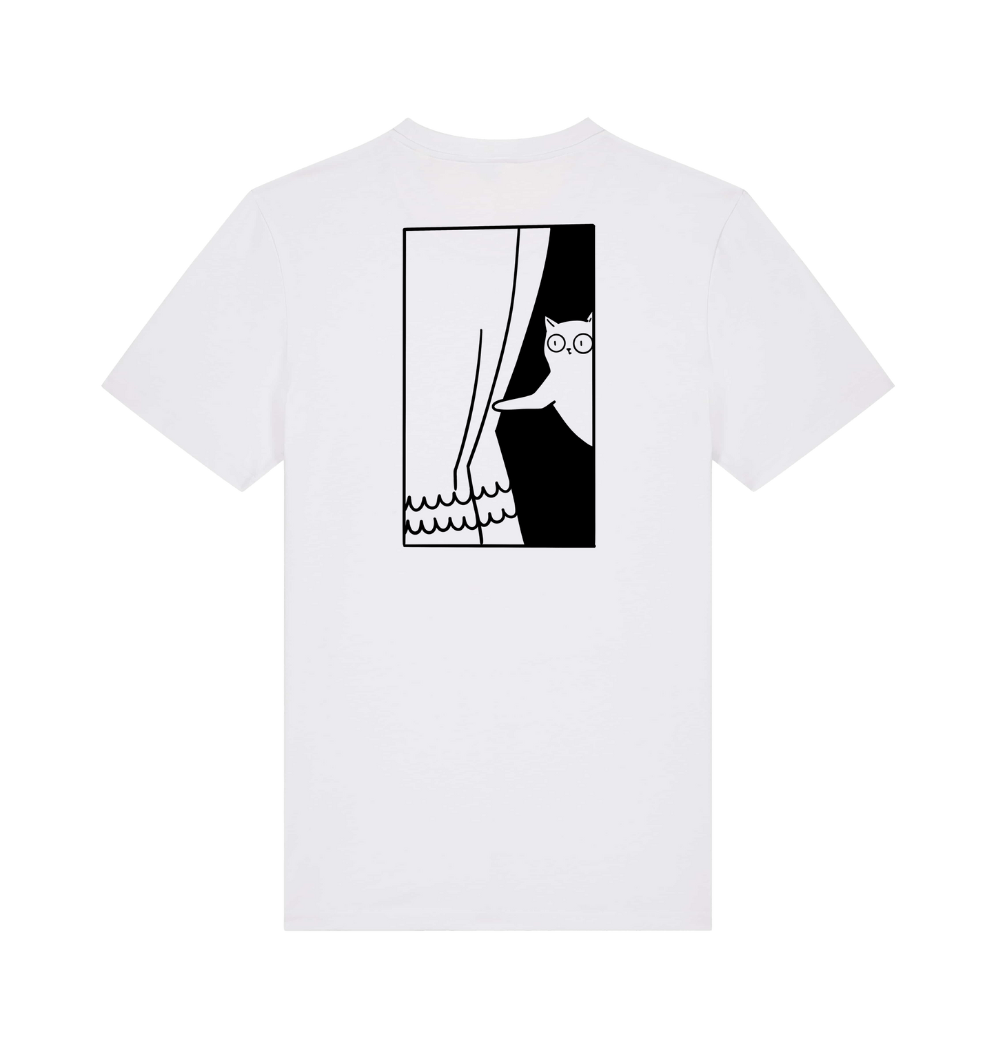 White Printed T-shirt Back