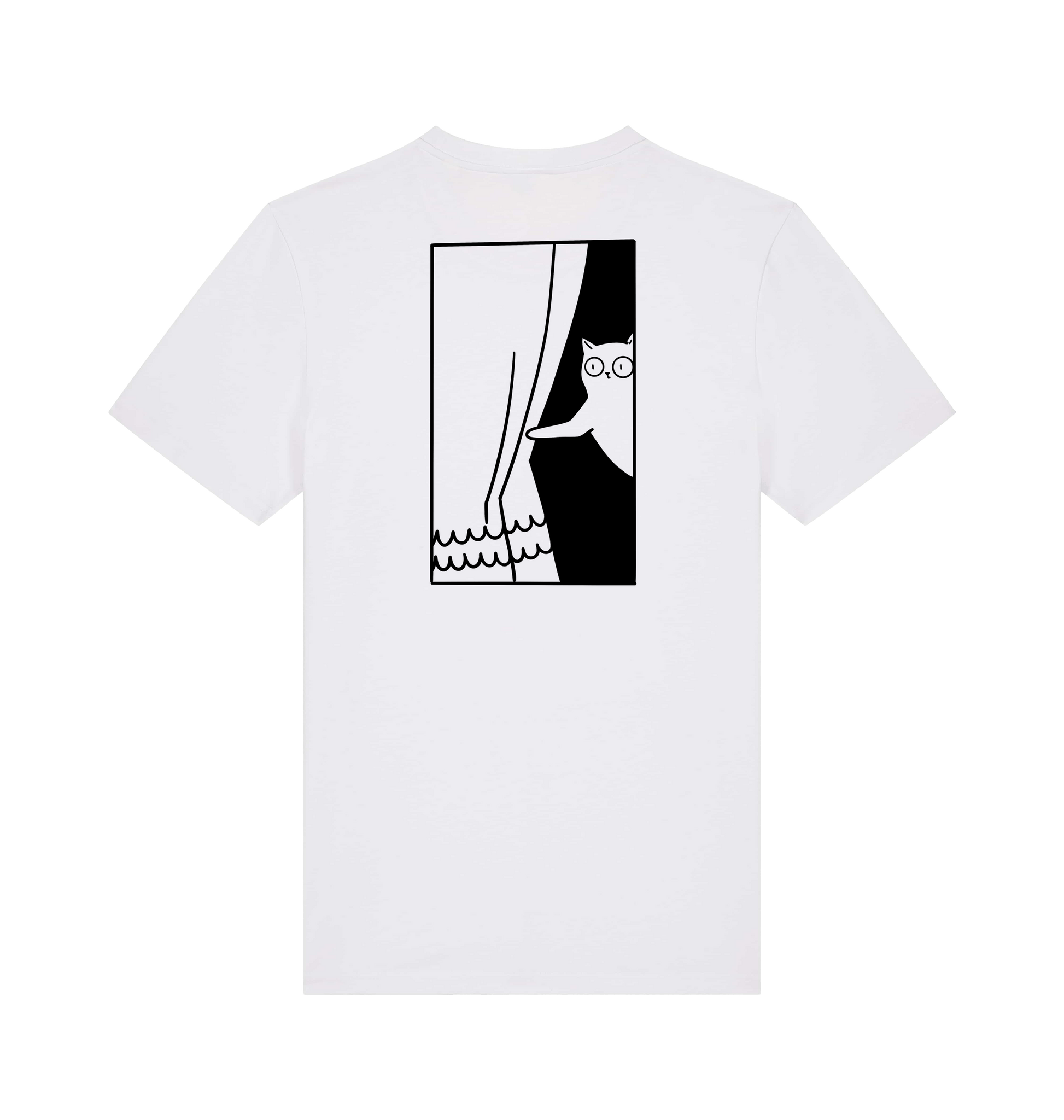 White Printed T-shirt Back