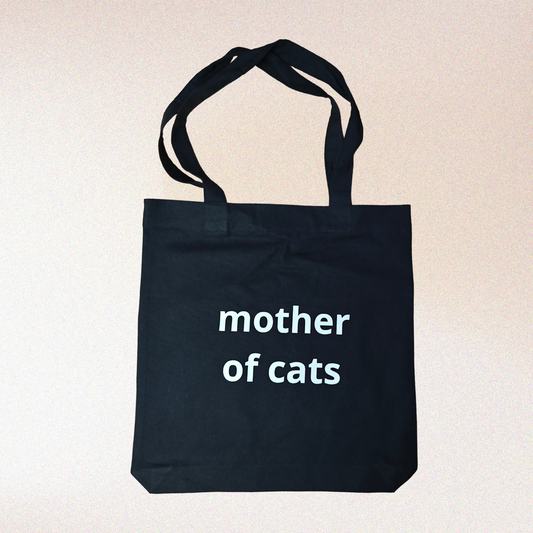 Totebag met de tekst “Mother of Cats”, een must-have voor elke cat mom