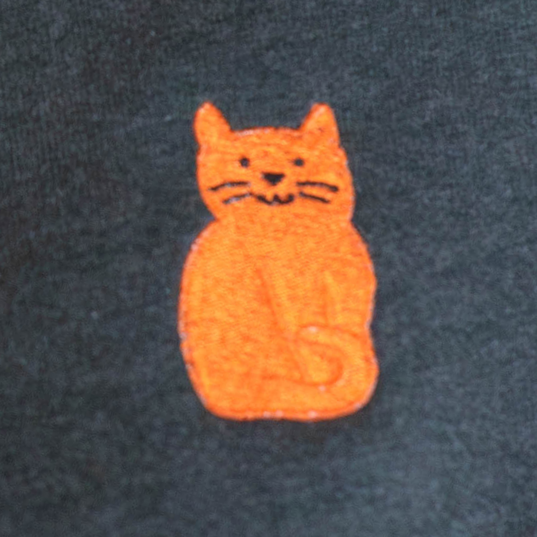 Unisex Sweater Embroidered Ginger Cat